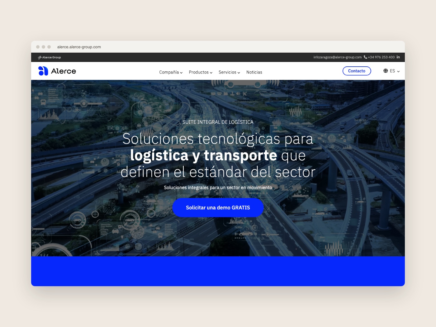 Portada de la web de Alerce