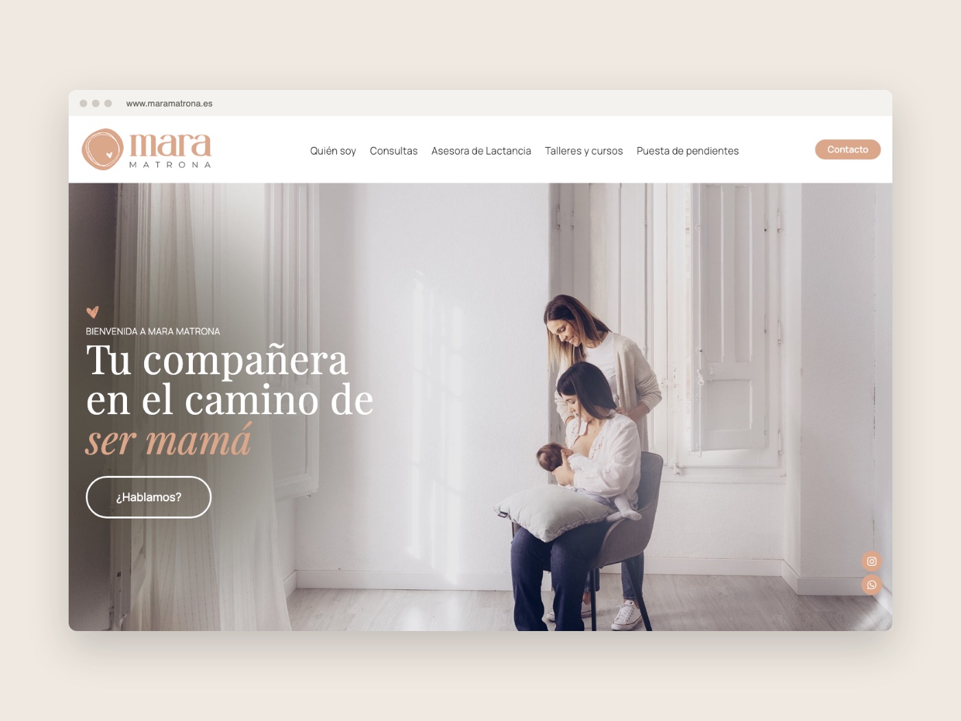 Portada de la web de Mara Matrona